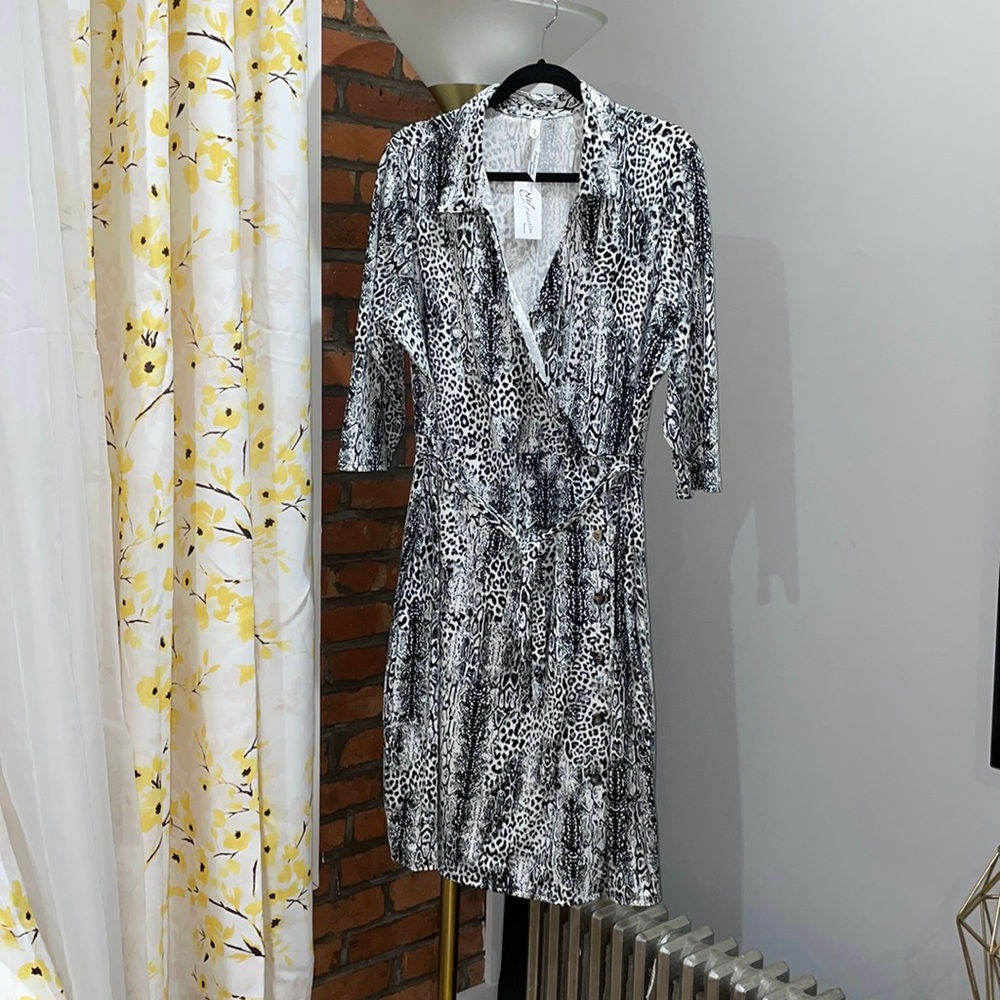 Ny Collection Snake-print Dress size 2x